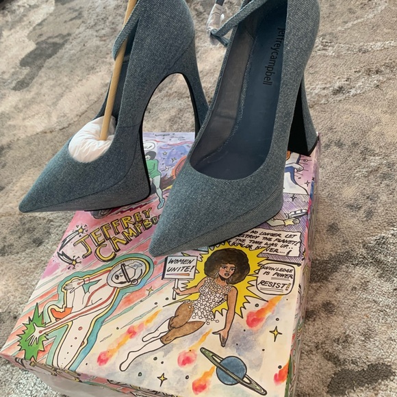 Jeffrey Campbell Denim Platform - Picture 1 of 6